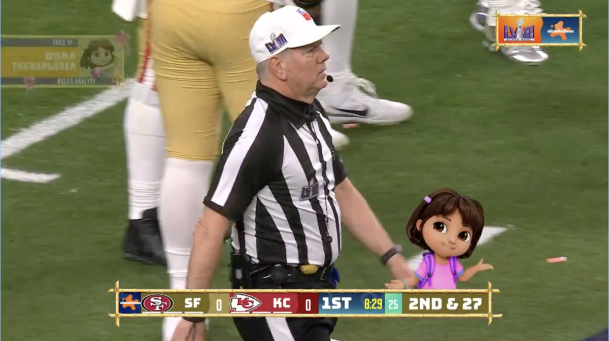 Dora the Explorer at Super Bowl LVIII